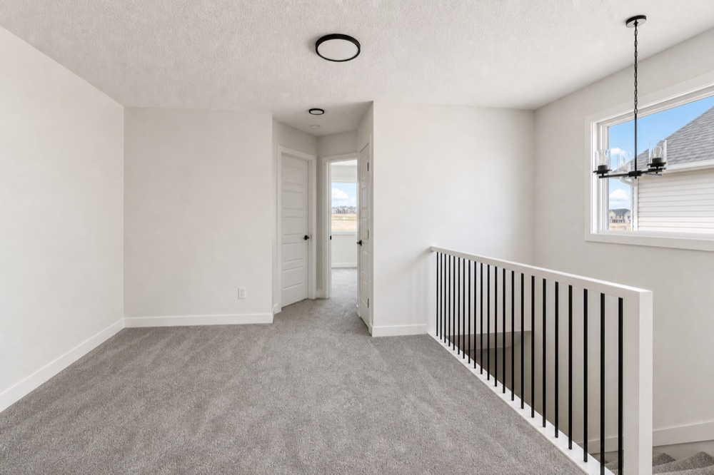 Clean upstairs loft landing after a NeatNow move-out clean in Calgary